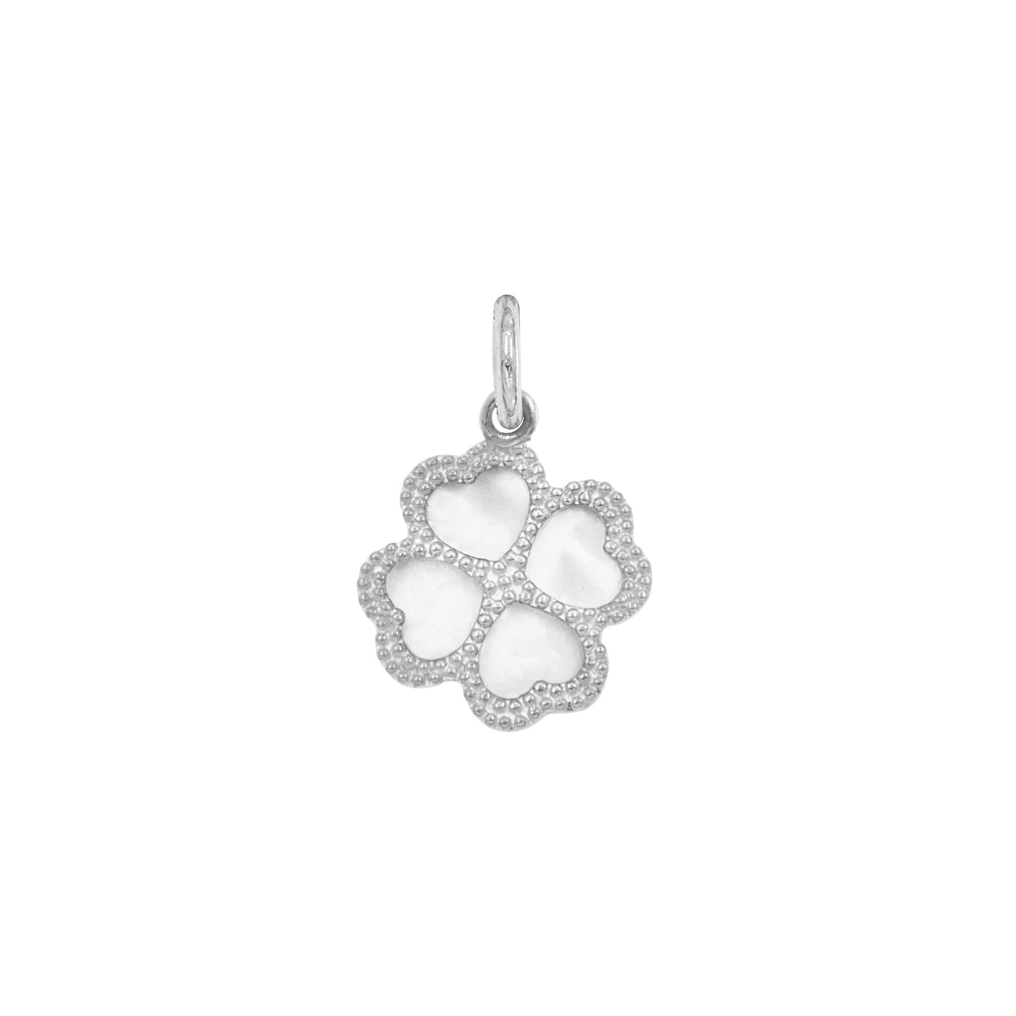 Charm Quadrifoglio in Oro e Madreperla