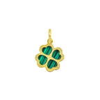 Charm Quadrifoglio in Oro e Malachite in oro giallo | Facco Gioielli