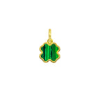 Charm Quadrifoglio in Oro e Malachite in oro giallo | Facco Gioielli