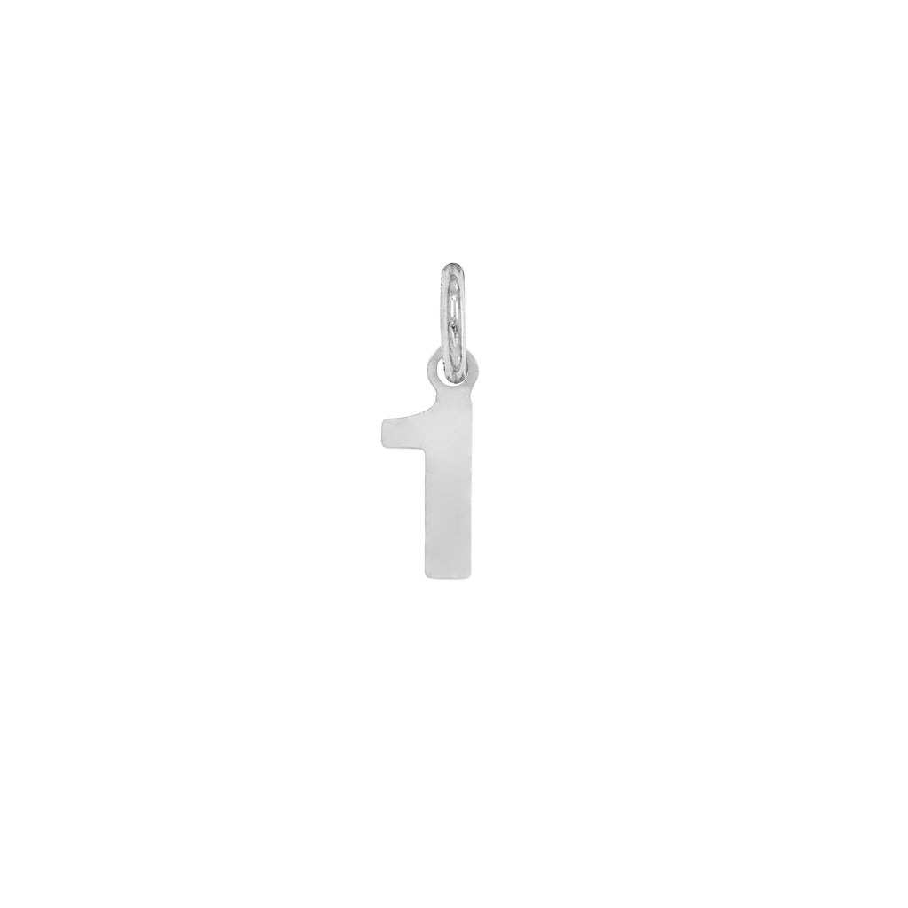 Charm Numero in Oro 1 Oro Bianco