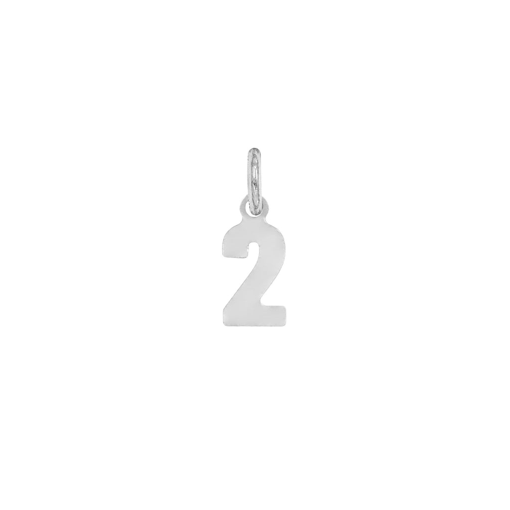 Charm Numero in Oro 2 Oro Bianco