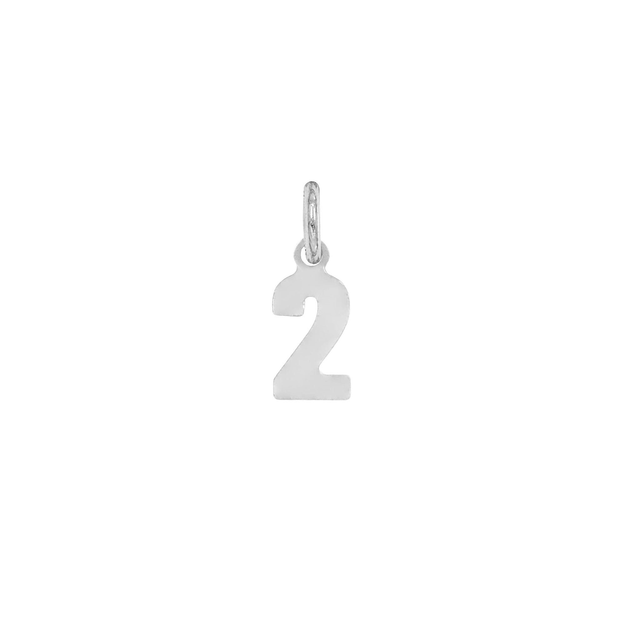 Charm Numero in Oro 2 Oro Bianco