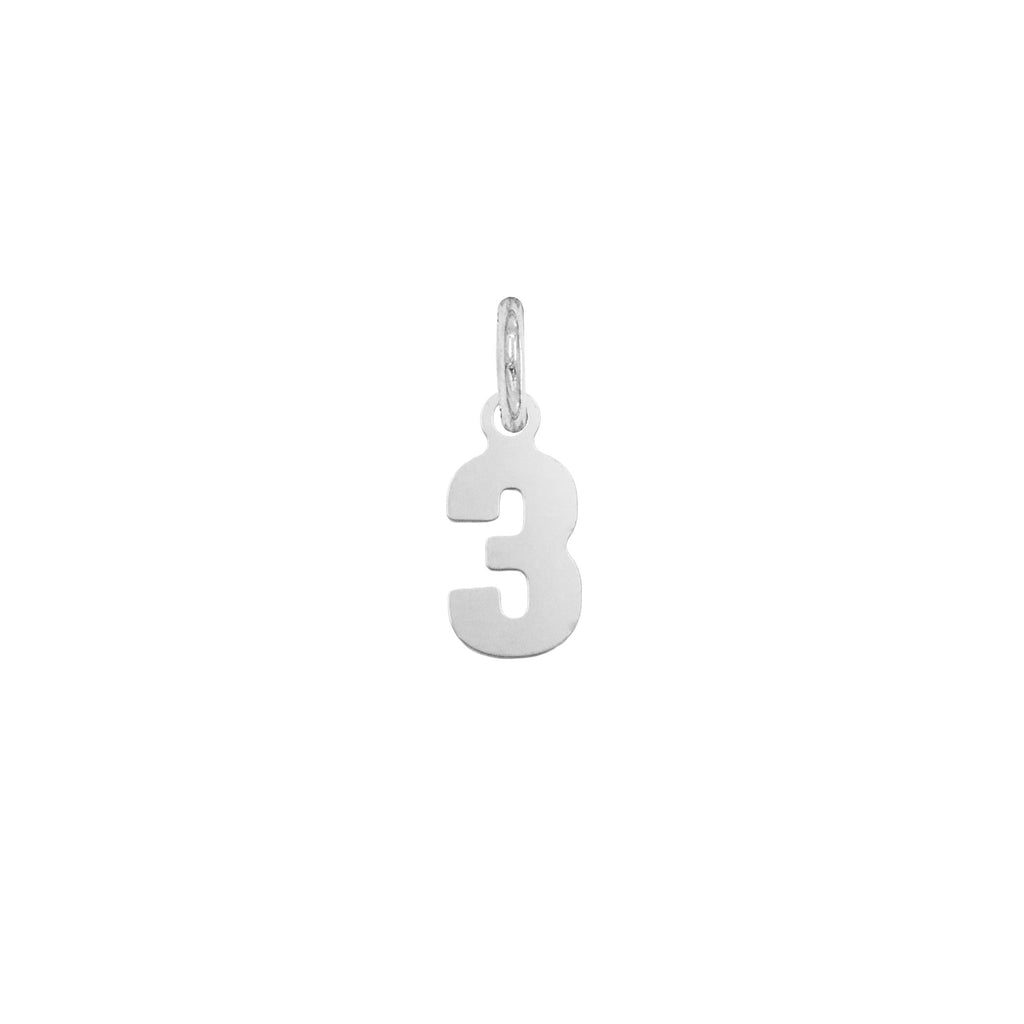 Charm Numero in Oro 3 Oro Bianco