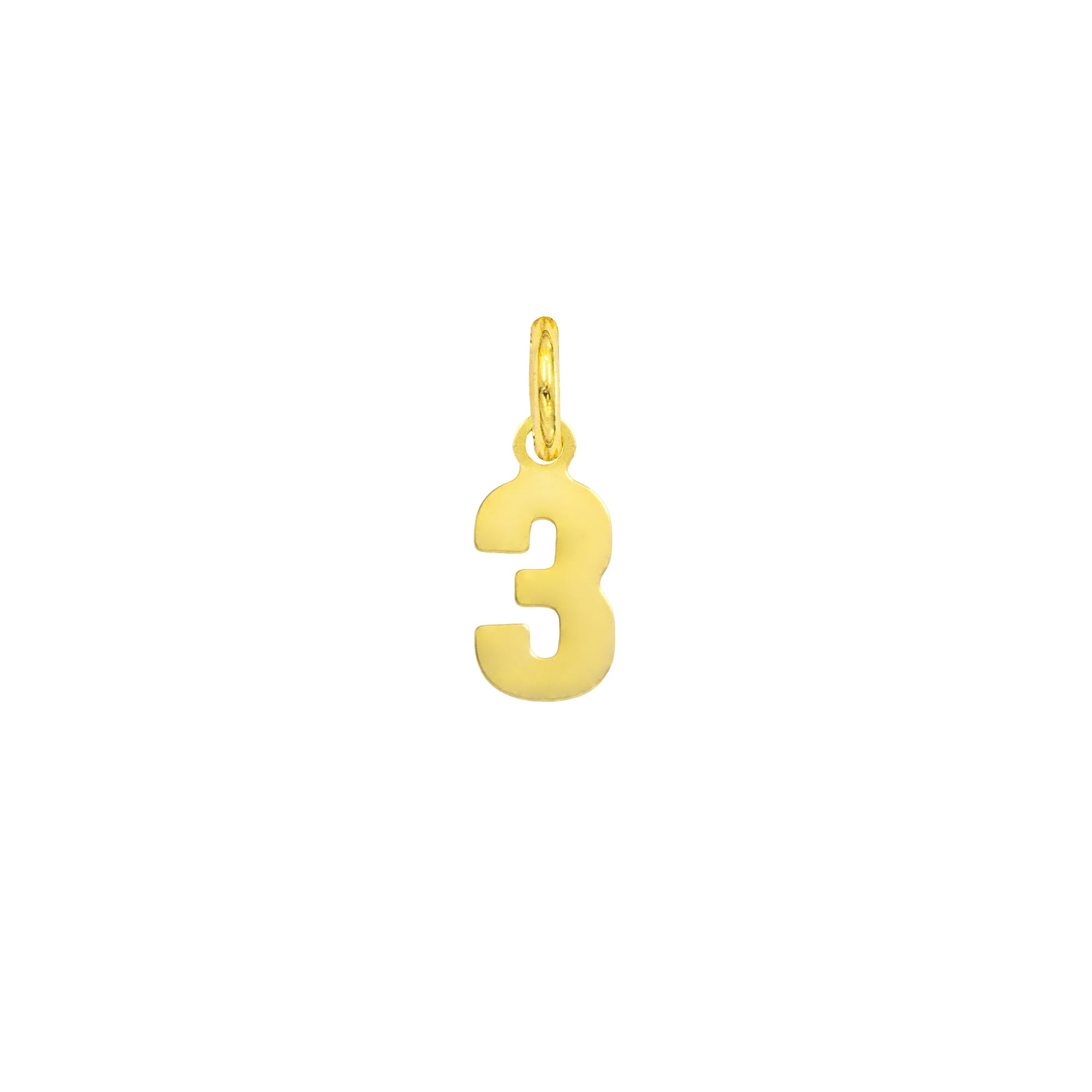Charm Numero 3 in Oro