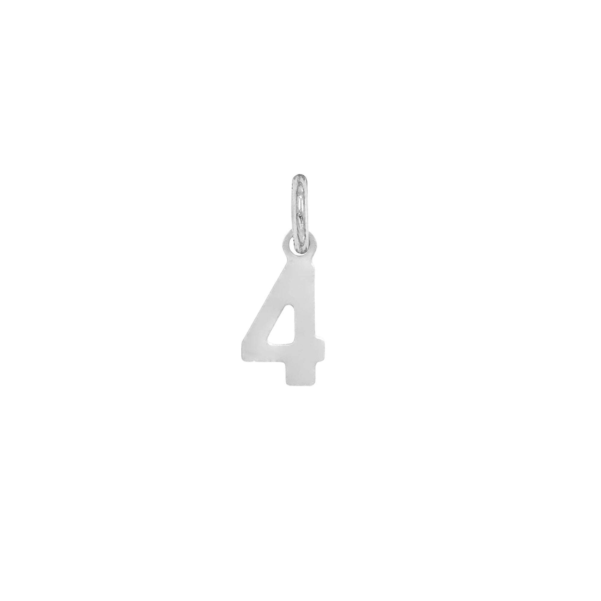 Charm Numero in Oro 4 Oro Bianco