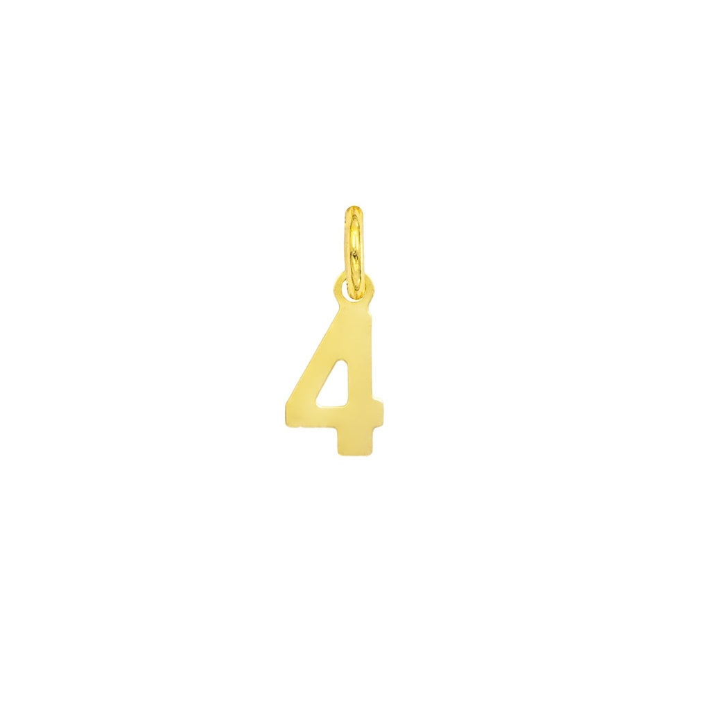 Charm Numero in Oro 4 Oro Giallo