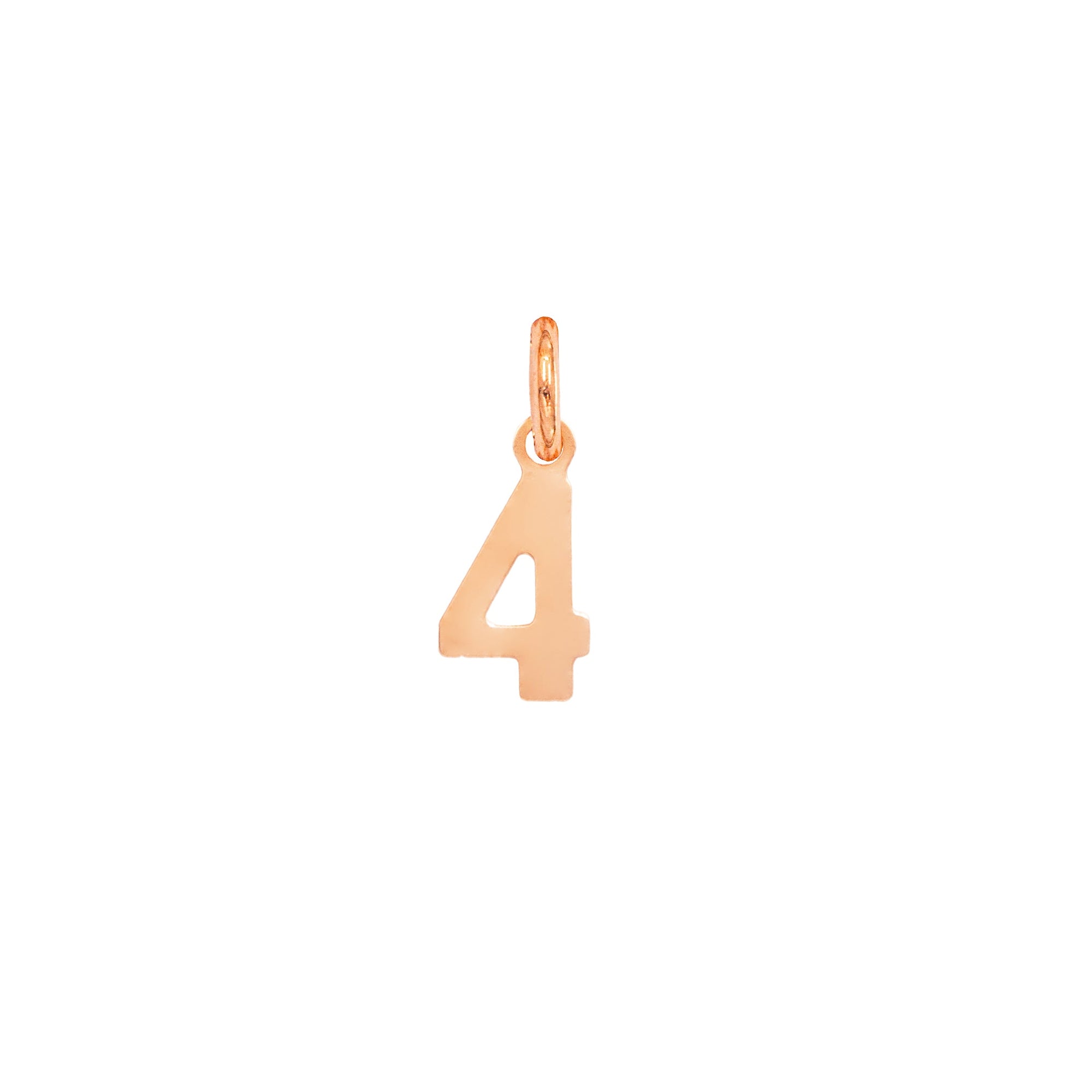 Charm Numero 4 in Oro