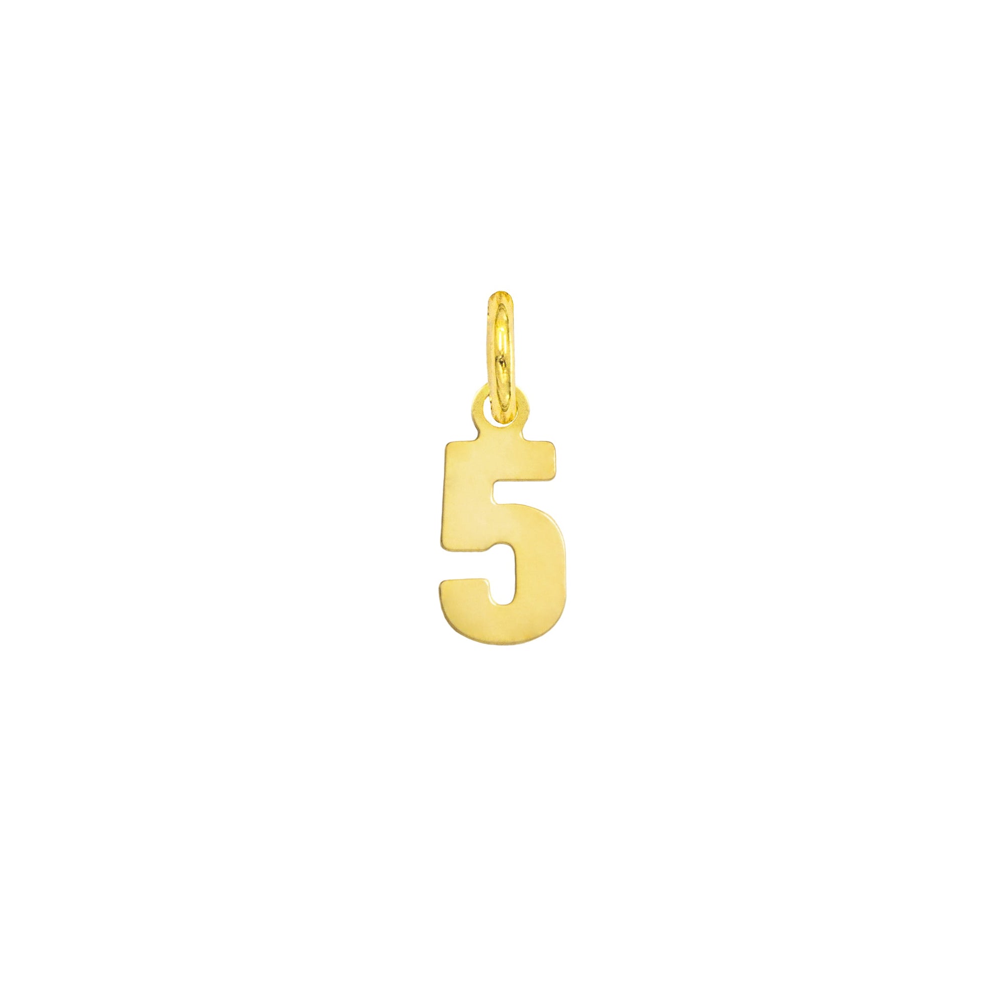 Charm Numero 5 in Oro