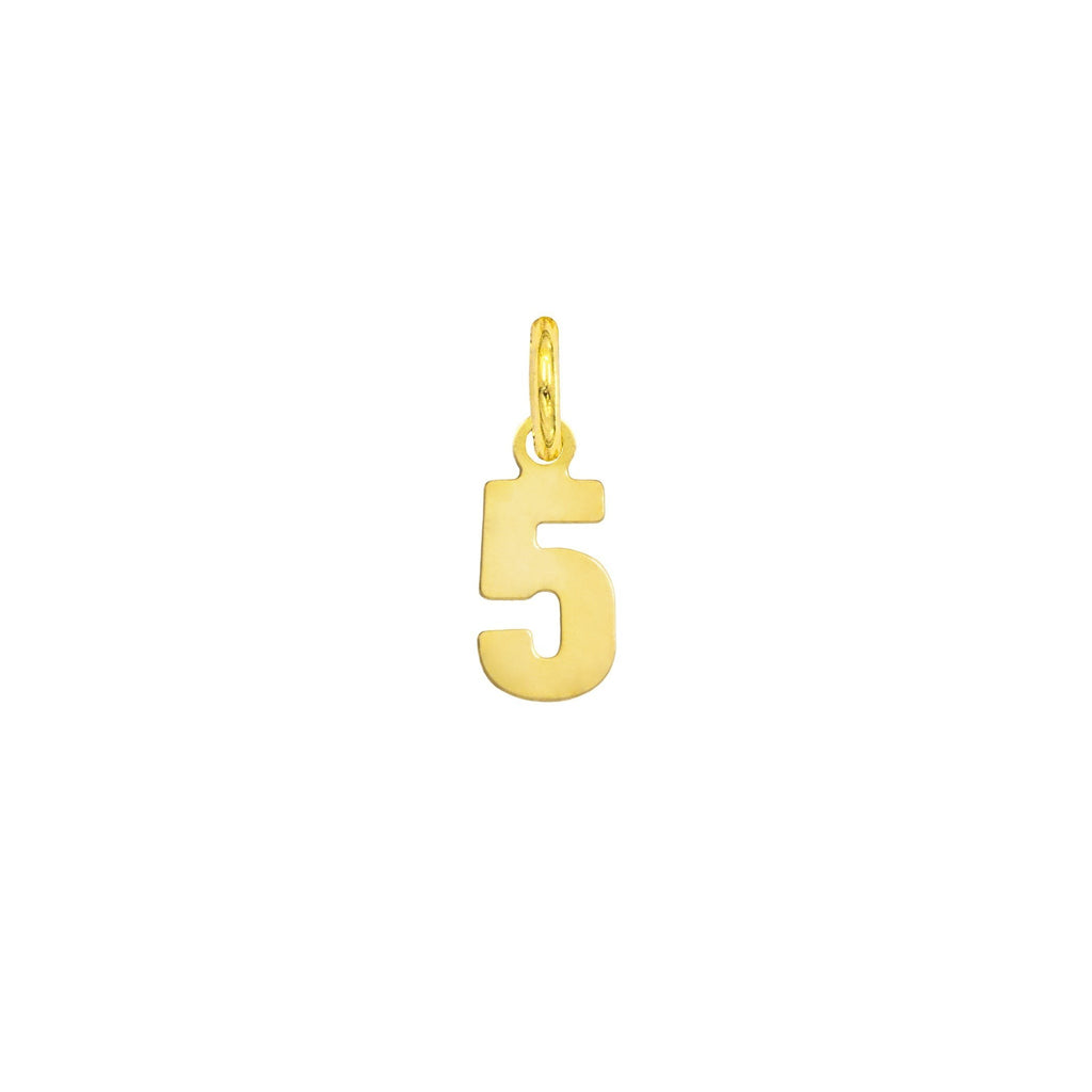 Charm Numero in Oro 5 Oro Giallo