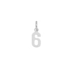 Charm Numero in Oro 6 Oro Bianco