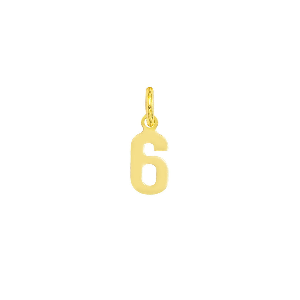Charm Numero in Oro 6 Oro Giallo