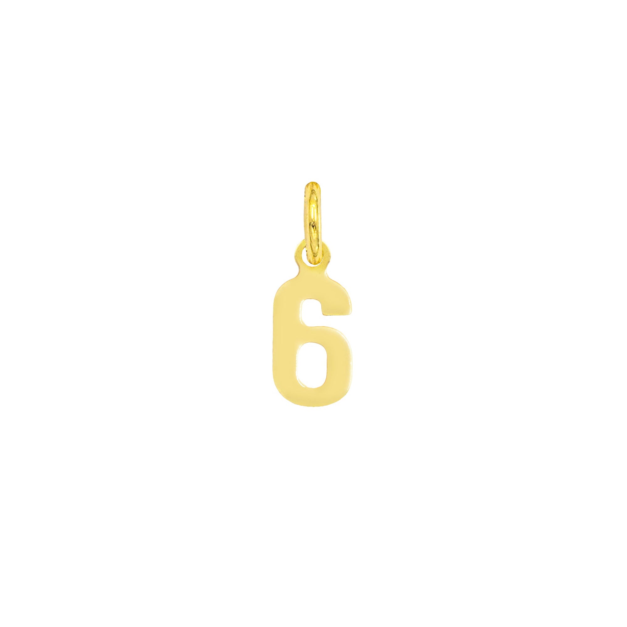 Charm Numero 6 in Oro