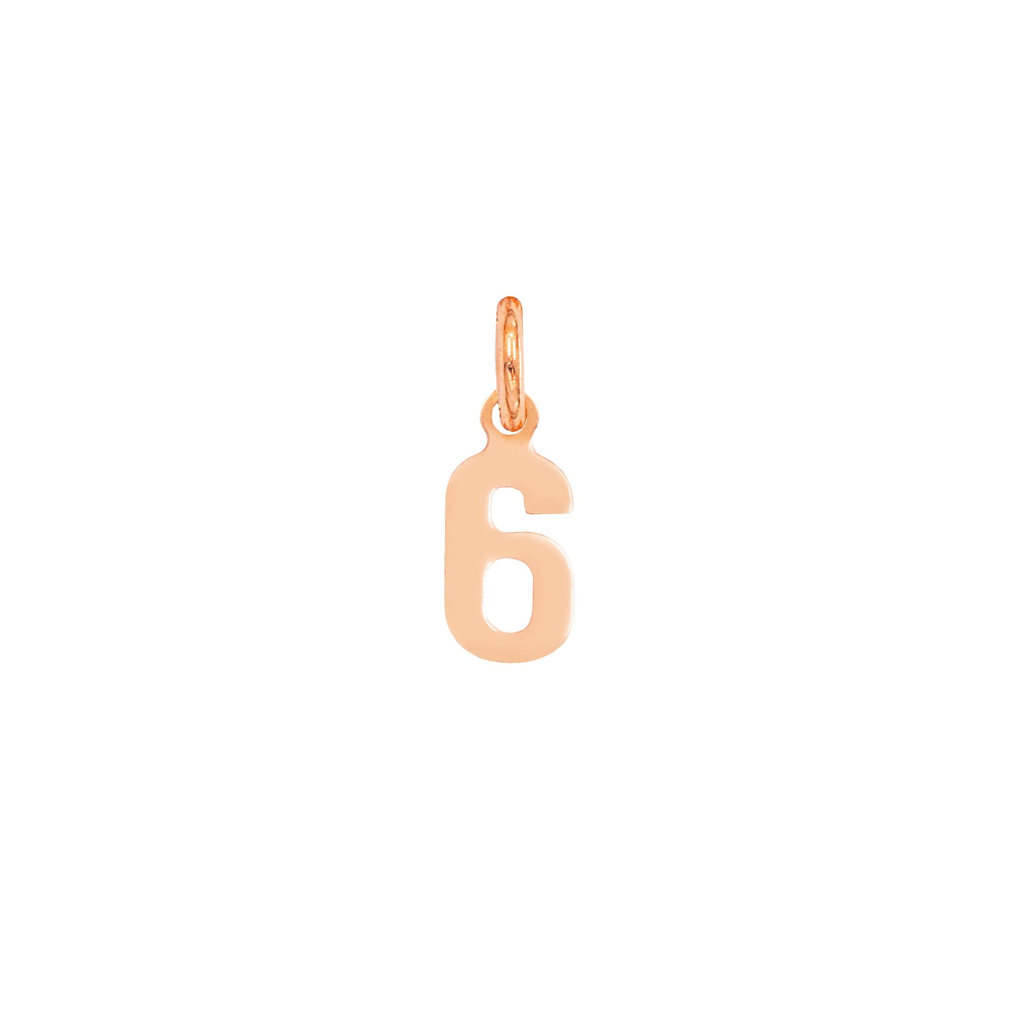 Charm Numero 6 in Oro
