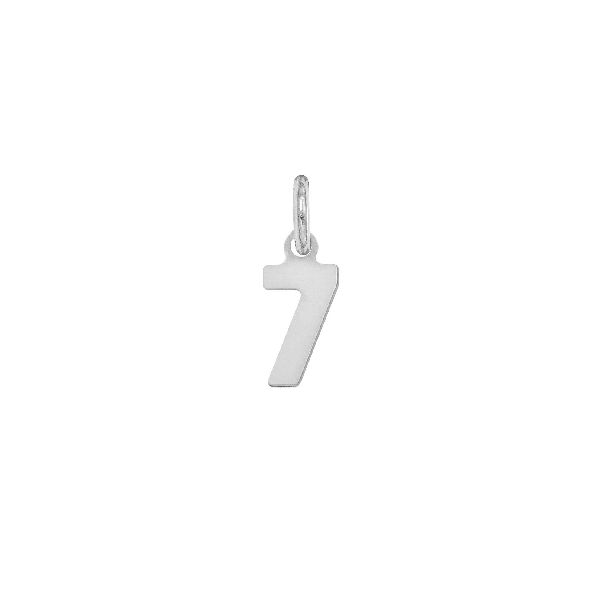 Charm Numero in Oro 7 Oro Bianco