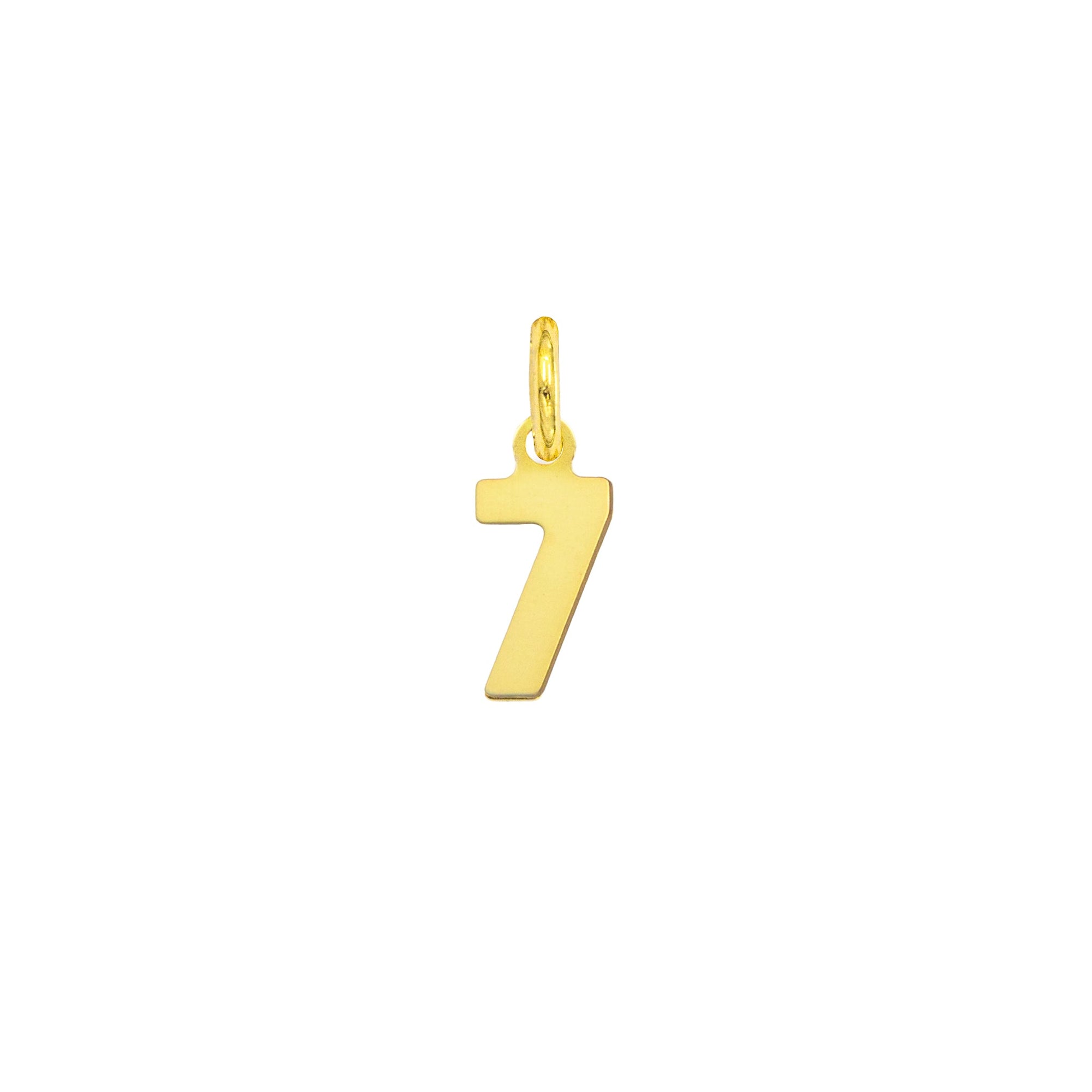 Charm Numero 7 in Oro