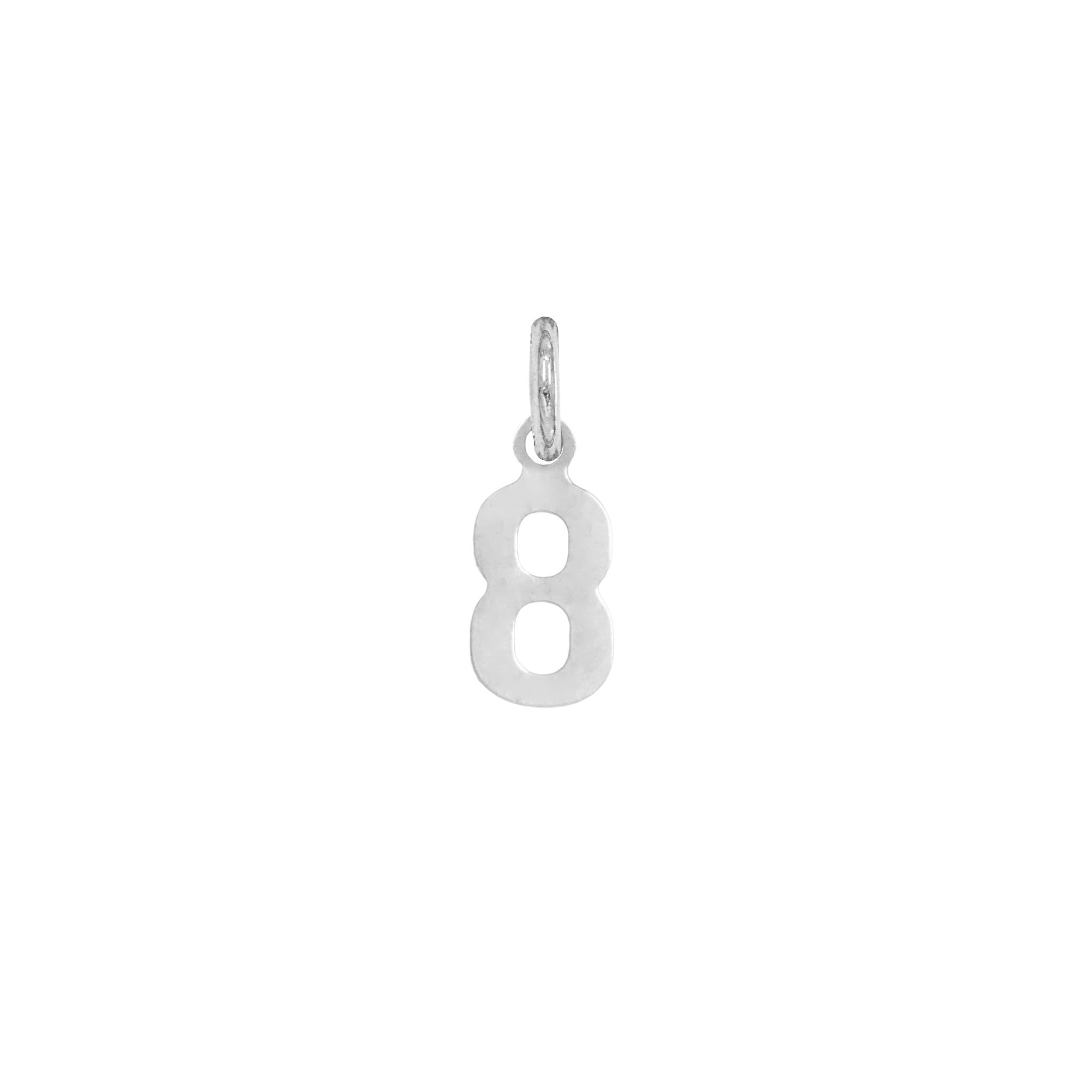 Charm Numero in Oro 8 Oro Bianco