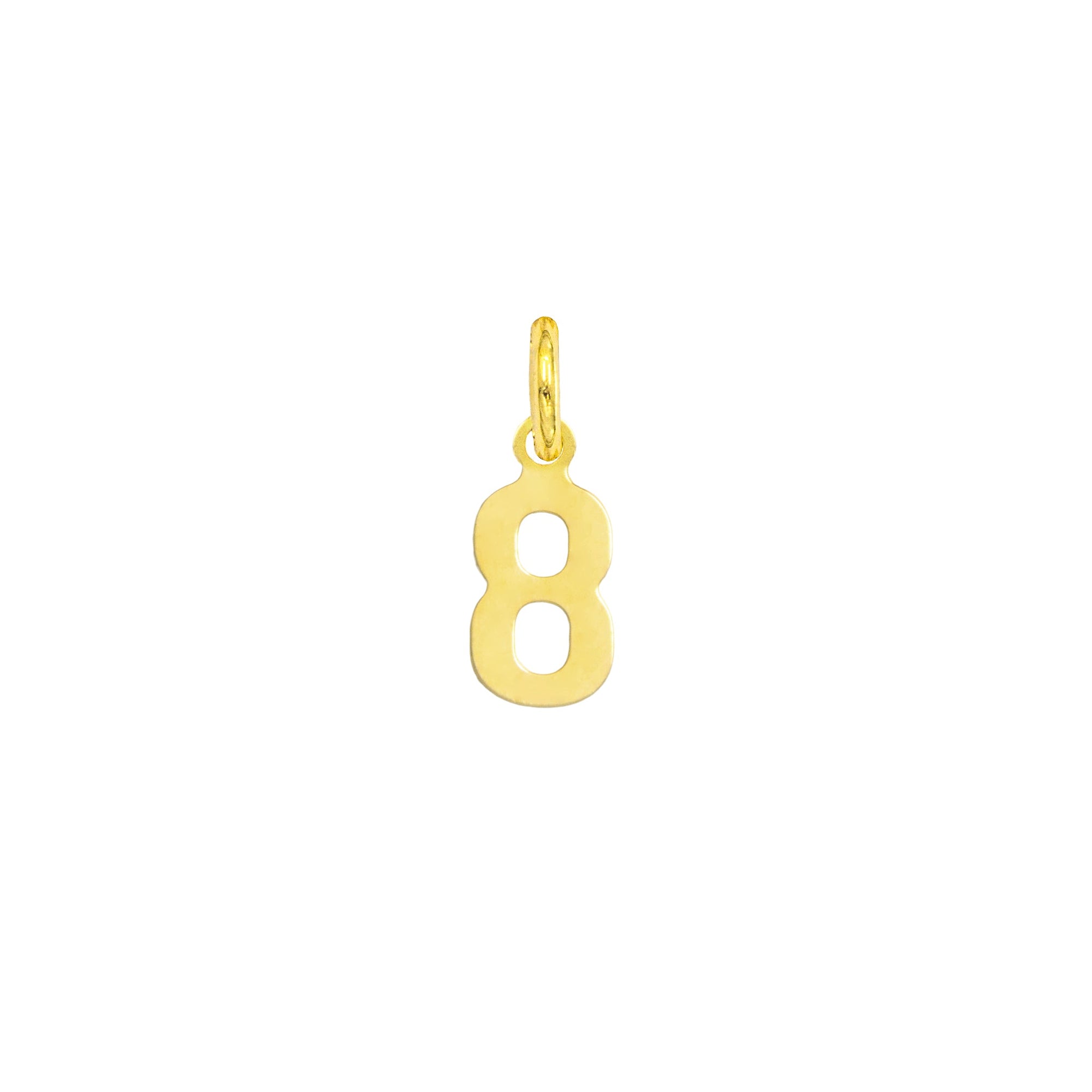 Charm Numero 8 in Oro