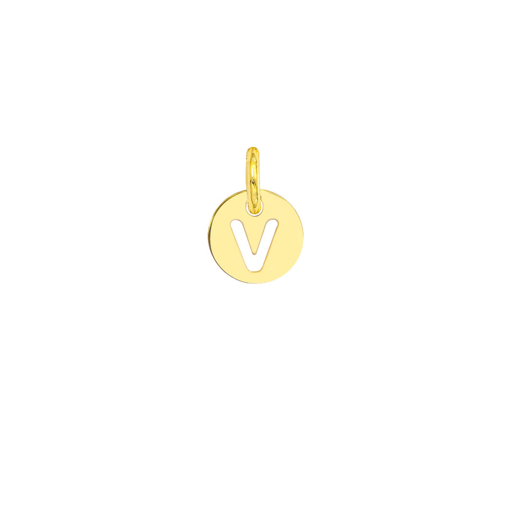 Charm Lettera in Oro – Modello 3 V Oro Giallo