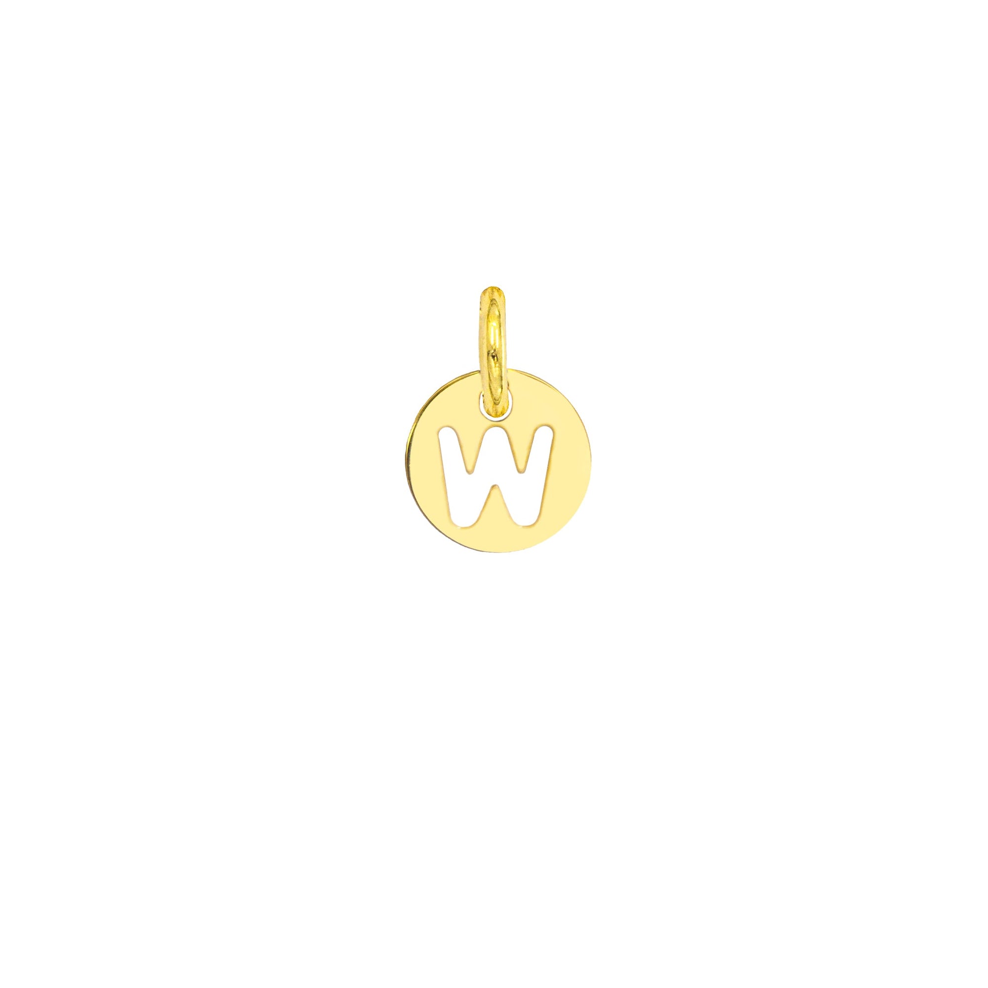 Charm Lettera W in Oro