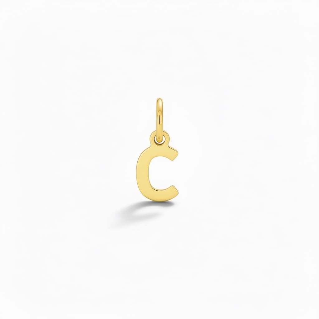 Collana Cordino con Lettera in Oro