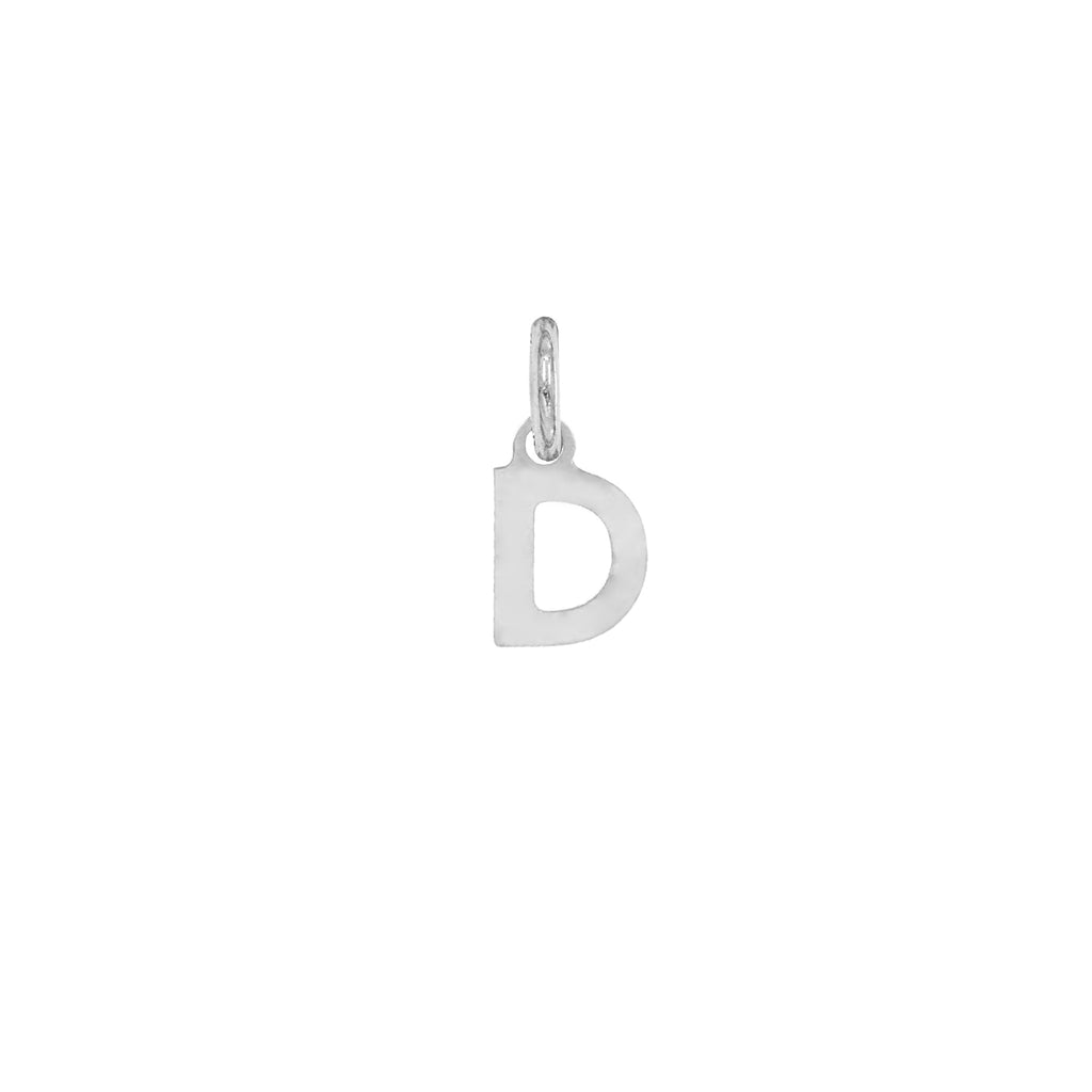 Charm Lettera in Oro – Modello 1 D Oro Bianco