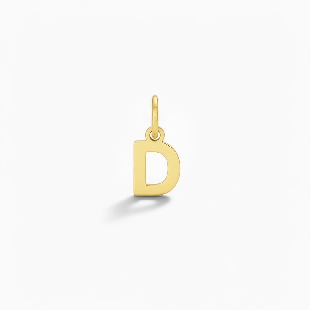 Collana Cordino con Lettera in Oro