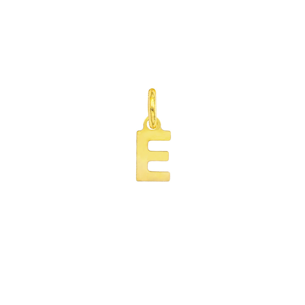 Charm Lettera in Oro – Modello 1 E Oro Giallo