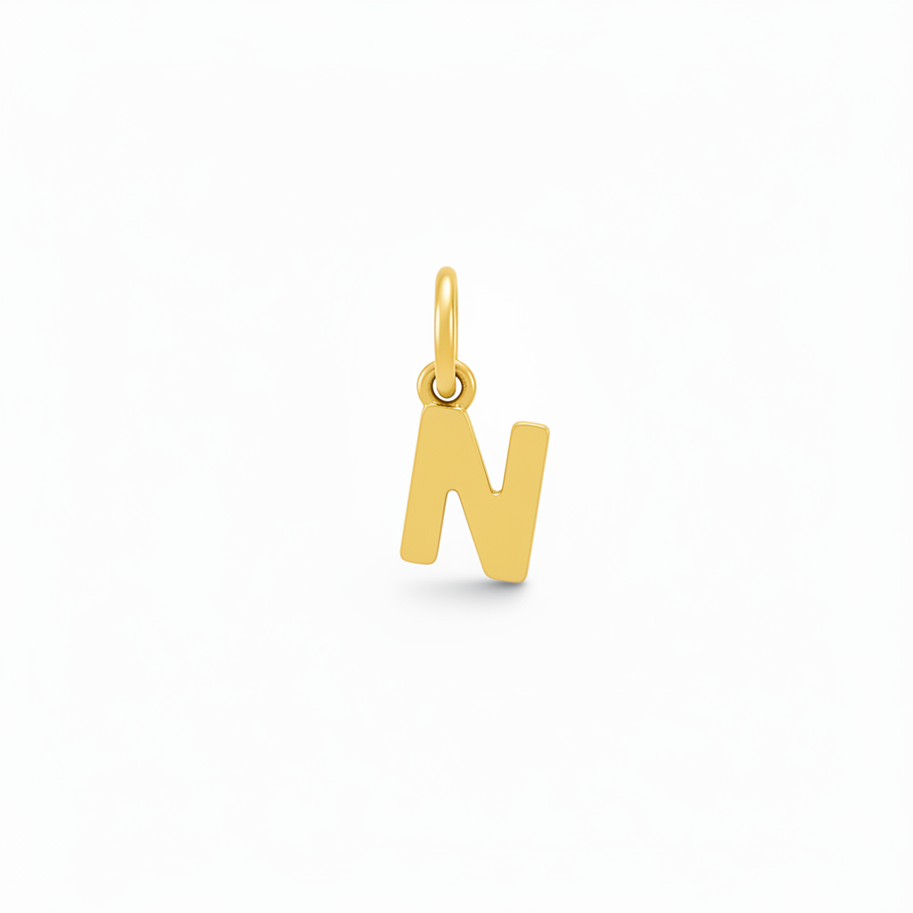 Collana Cordino con Lettera in Oro
