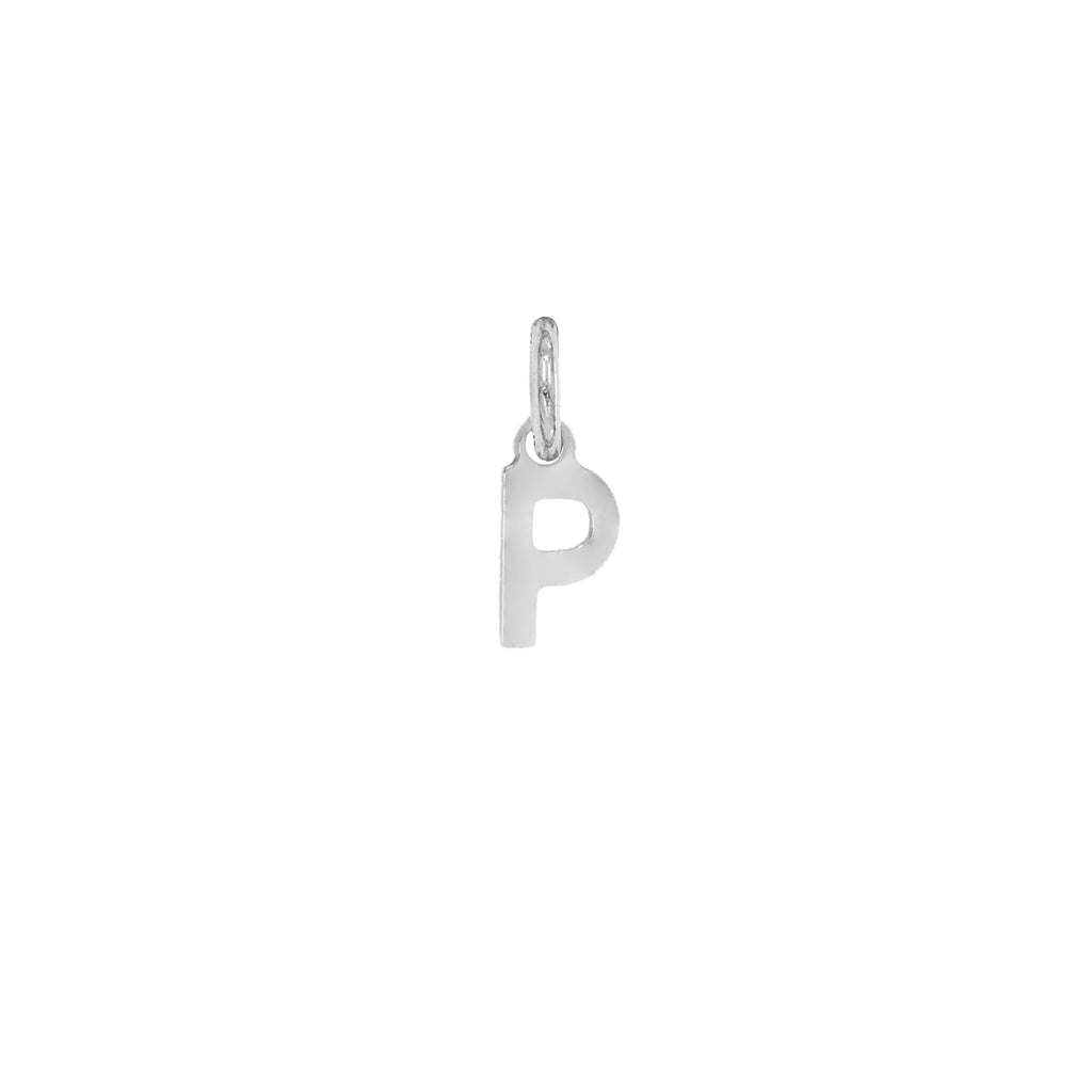 Charm Lettera in Oro – Modello 1 P Oro Bianco