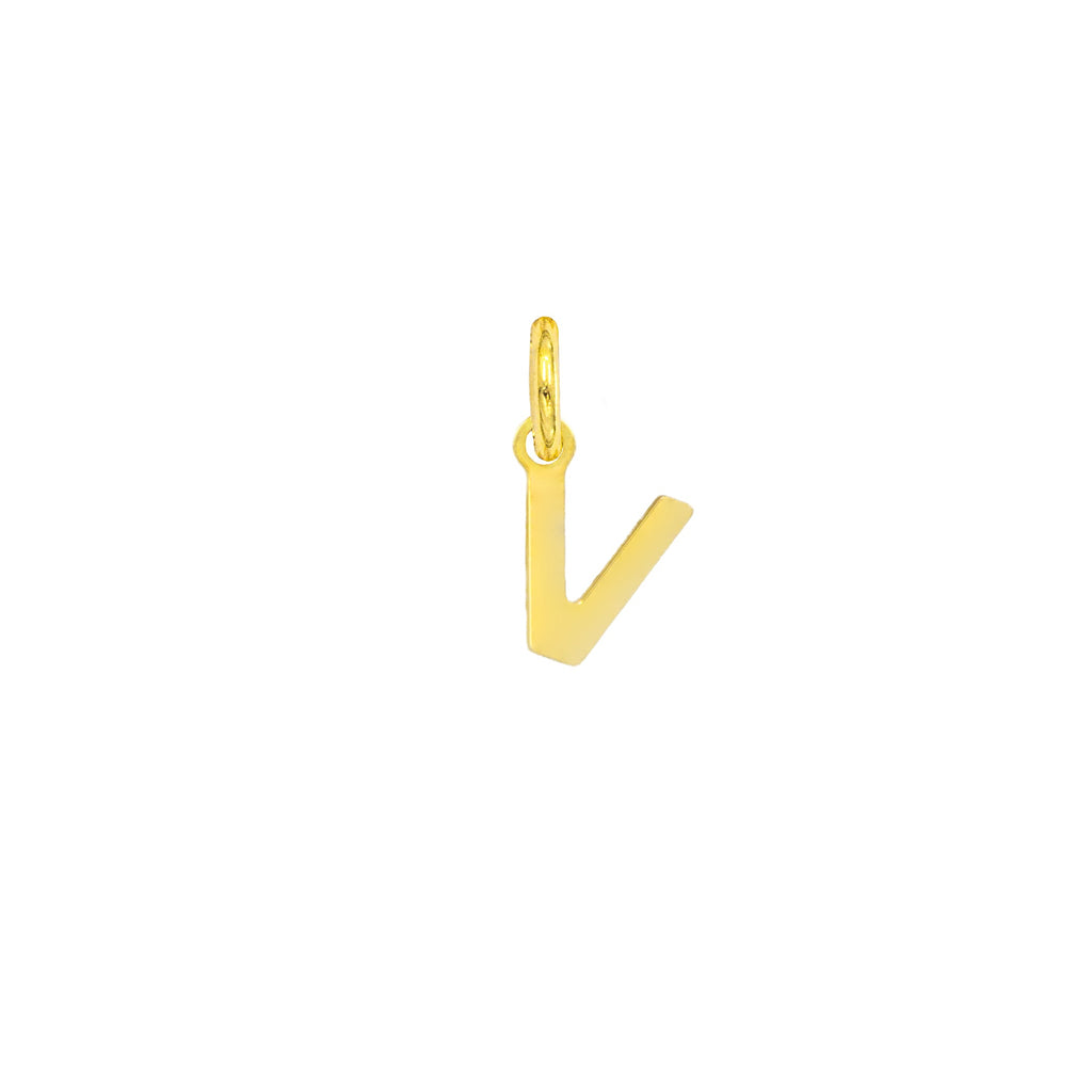 Charm Lettera in Oro – Modello 1 V Oro Giallo