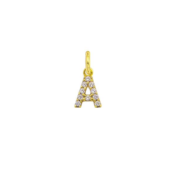 Charm Letra de Oro con Circonitas – Modelo 2 – Modelo 2