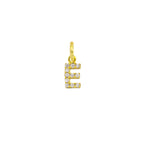 Charm Lettera in Oro e Zirconi – Modello 2 E Oro Giallo
