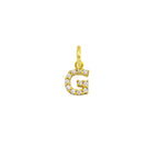 Charm Lettera in Oro e Zirconi – Modello 2 G Oro Giallo