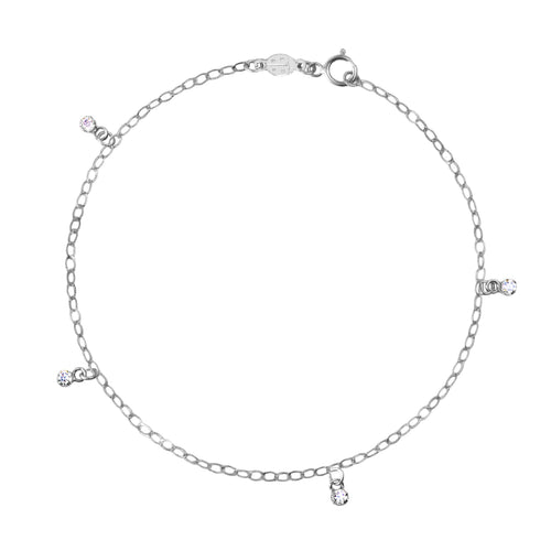 Base de Pulsera de Oro con Circonitas en oro blanco | Facco Gioielli