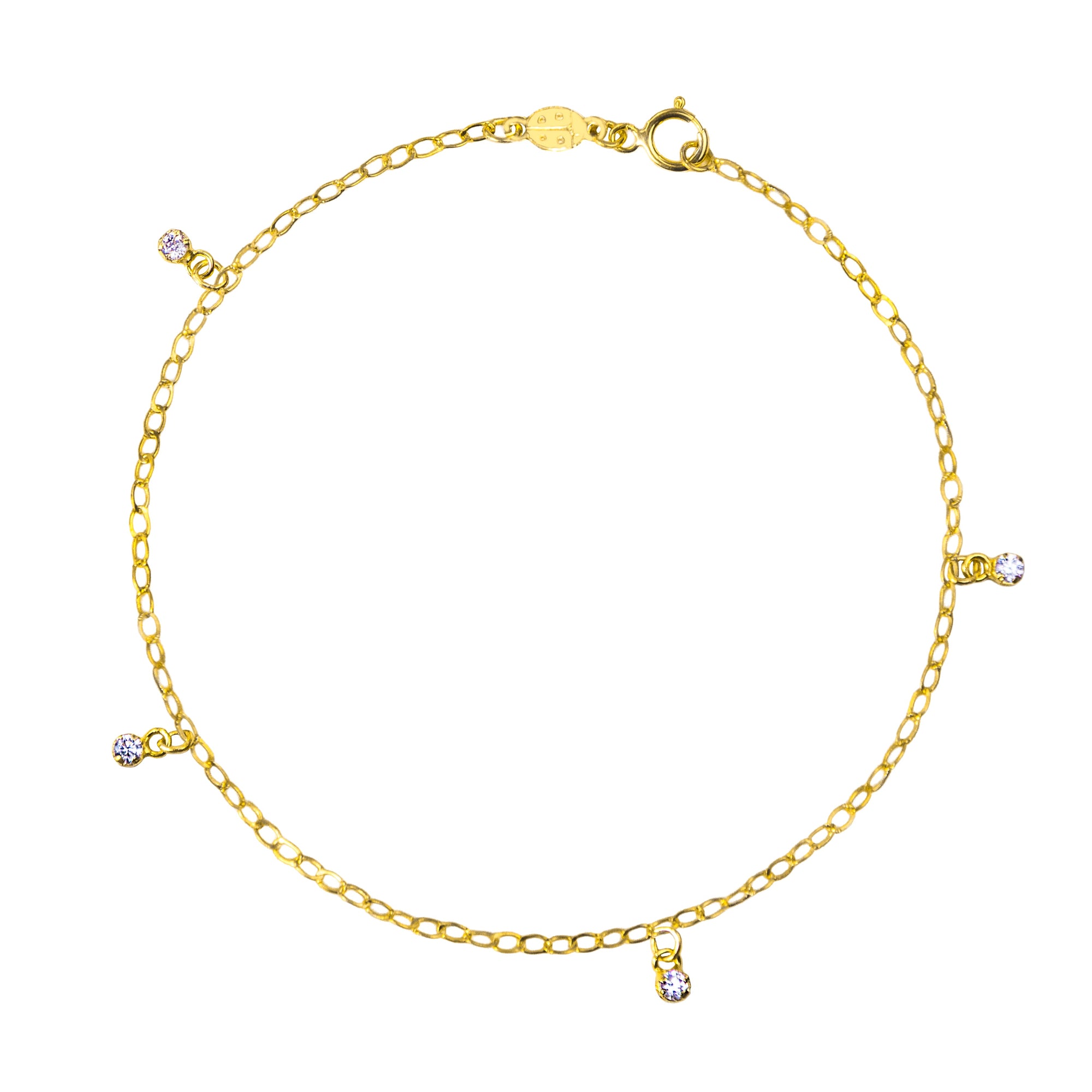 Base Bracciale in Oro e Zirconi