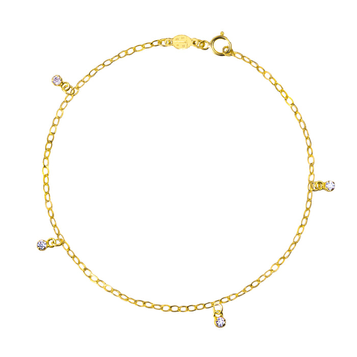 Base Bracciale in Oro e Zirconi