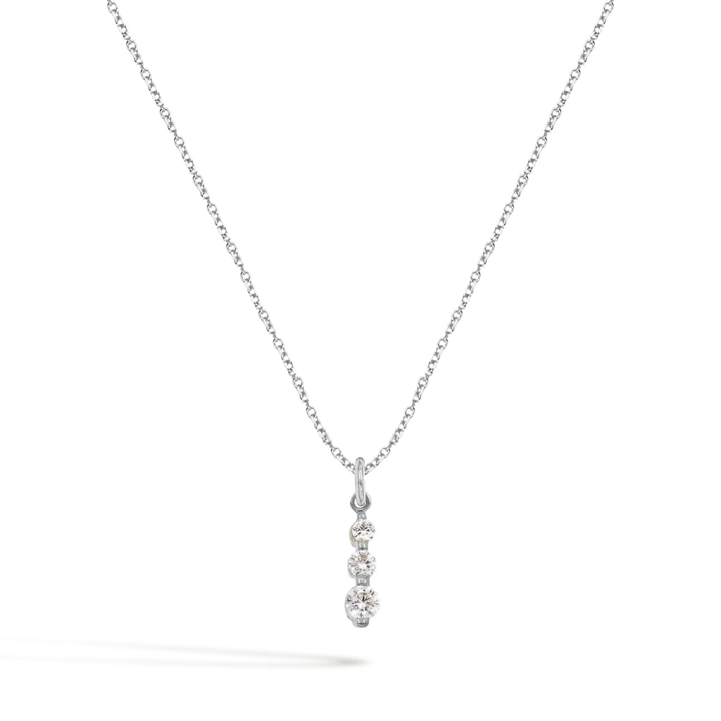 Collana Luce in Oro e Zirconi - Oro Bianco | Facco Gioielli