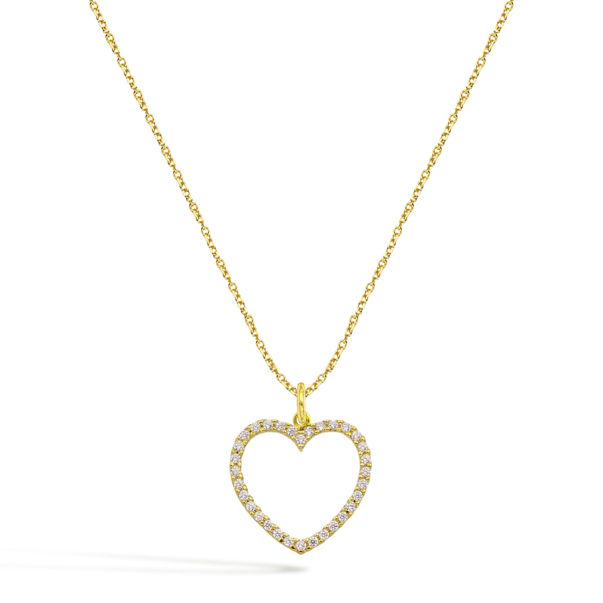 Collana Cuore in Oro e Zirconi