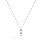 Collana Infinito in Oro e Zirconi - Oro Bianco | Facco Gioielli