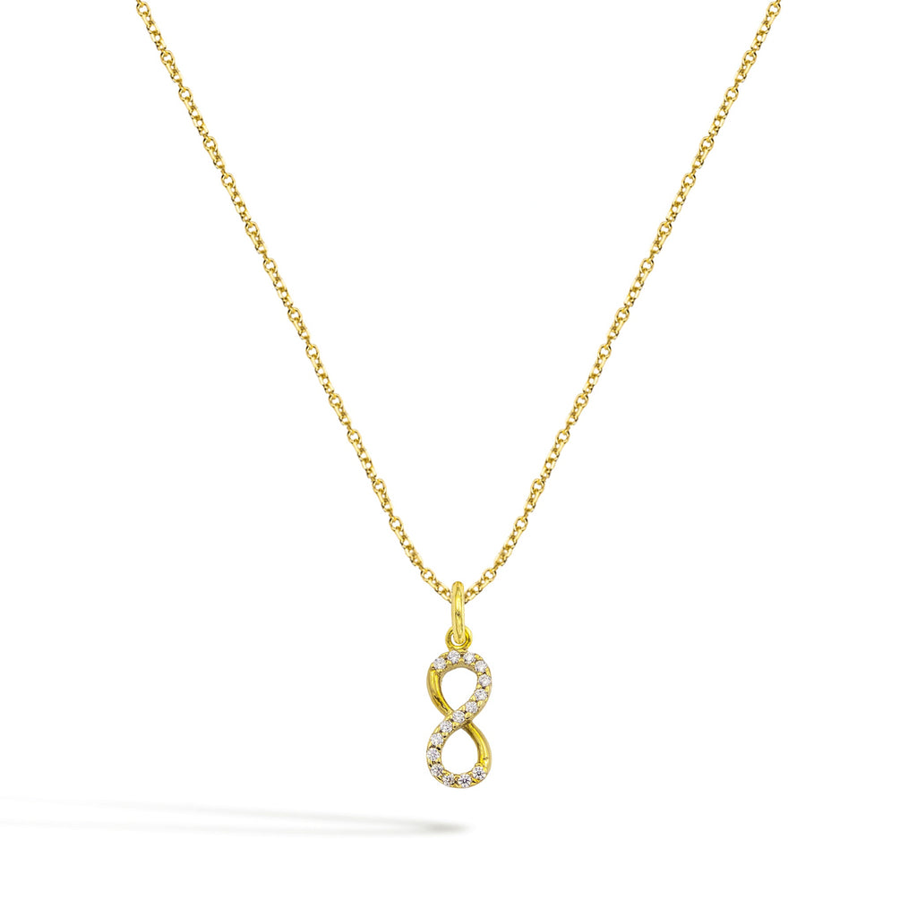 Collana Infinito in Oro e Zirconi - Oro Giallo | Facco Gioielli