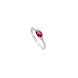 Ruby Zircon Ring in Real Gold