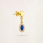 Orecchino Zaffiro in Oro - Oro Giallo 18 kt | Facco Gioielli