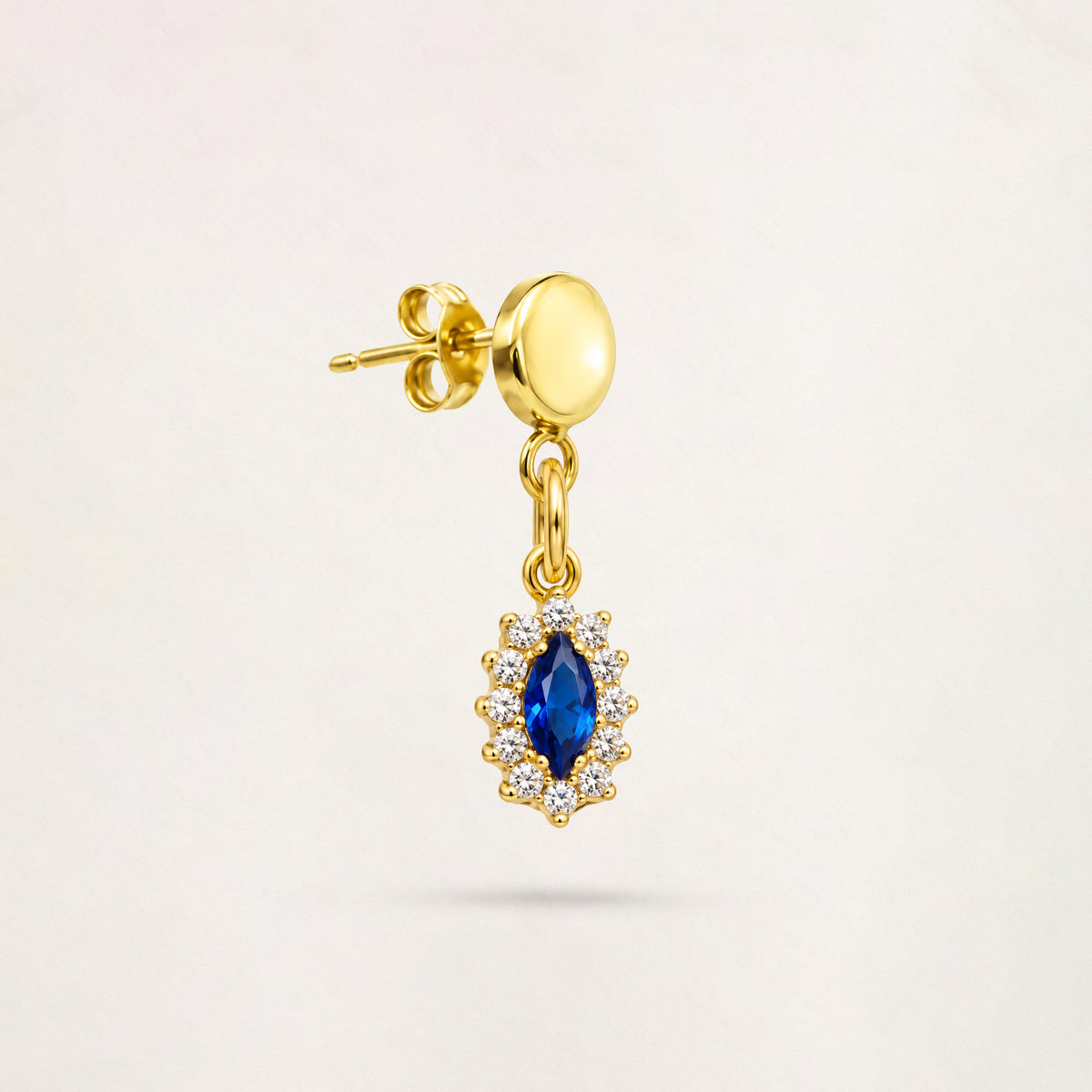 Orecchino Zaffiro in Oro - Oro Giallo 18 kt | Facco Gioielli