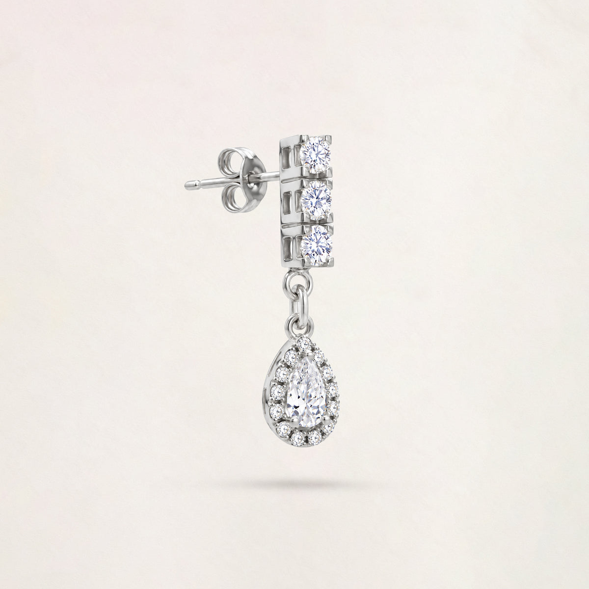 Orecchino Trilogy e Luce in Oro - Oro Bianco 9 kt | Facco Gioielli