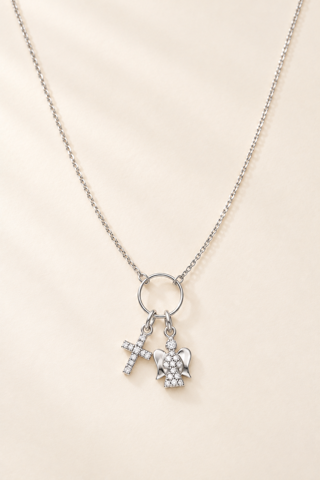 Collana Croce e Credo in Oro - Oro Bianco 18 kt | Facco Gioielli