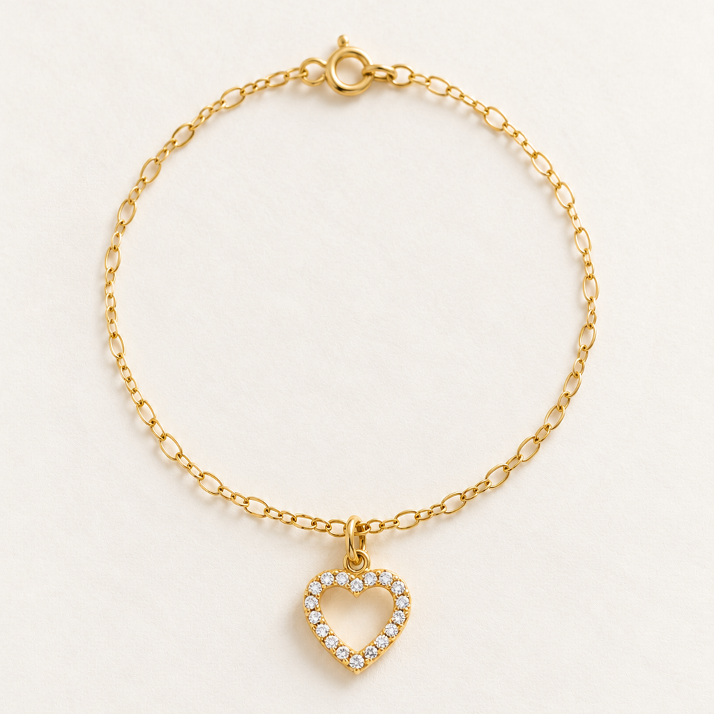 Bracciale Cuore in Oro - Oro Giallo 18 kt | Facco Gioielli