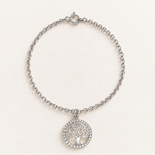 Bracciale Albero della Vita in Oro - Oro Bianco 18 kt | Facco Gioielli