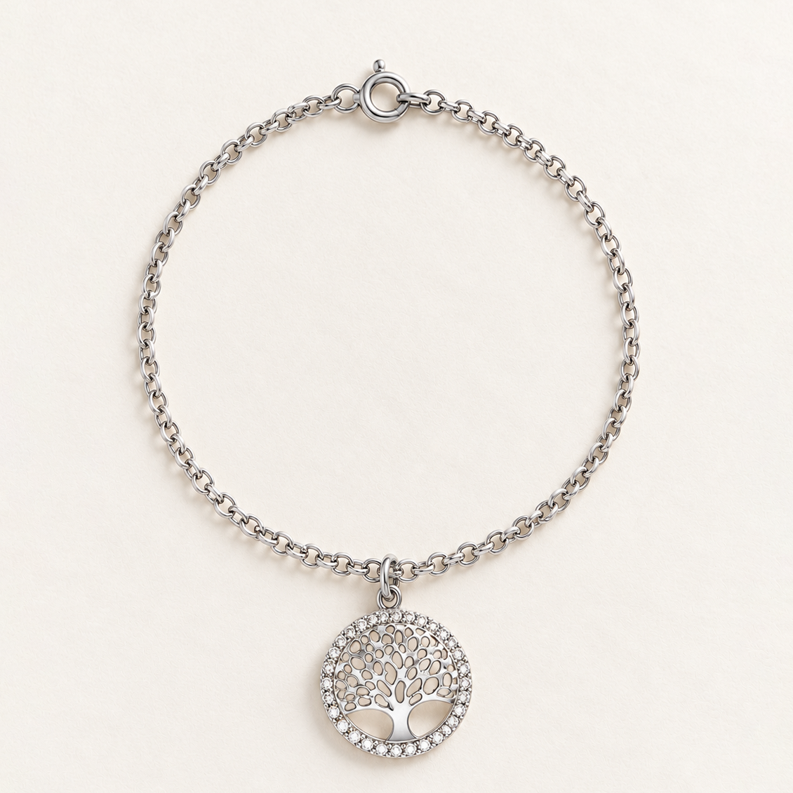 Bracciale Albero della Vita in Oro - Oro Bianco 9 kt | Facco Gioielli