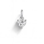 Charm Corazón de Oro Blanco con Circonitas