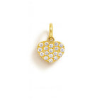 Charm Corazón de Oro Amarillo con Circonitas